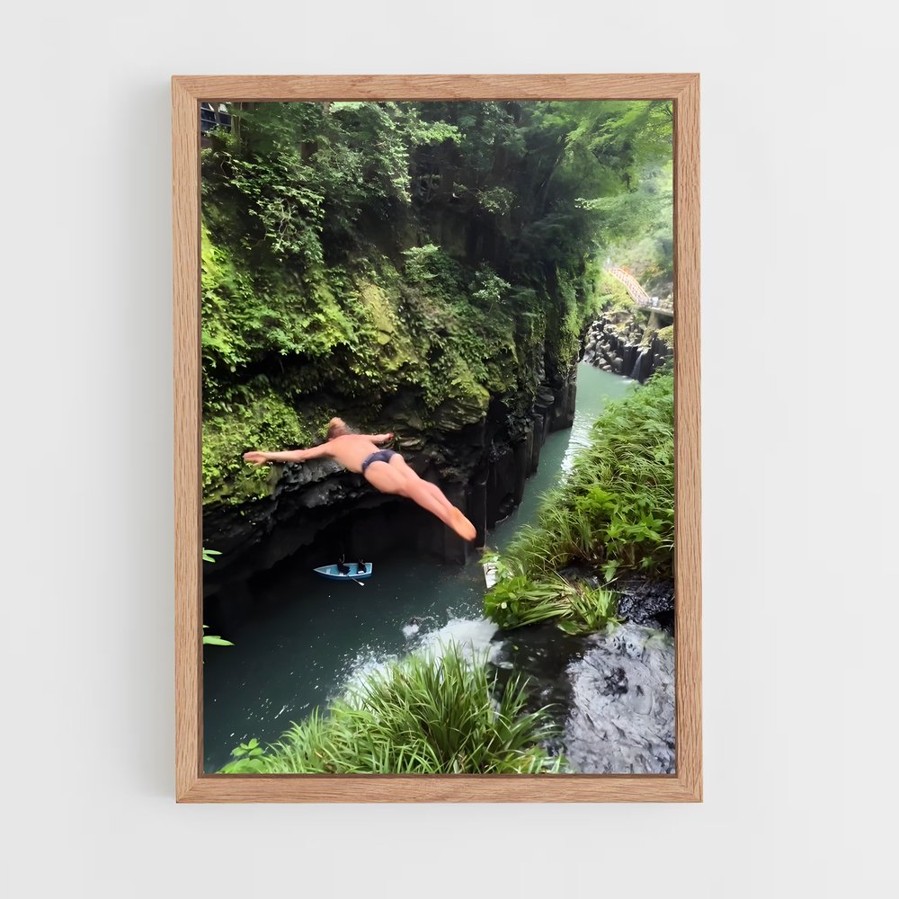 Poster Saut Vers l'Aventure – affiche Plongeon de falaise (vue 4)